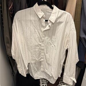 OAK + FORT White Striped Casual Shirt